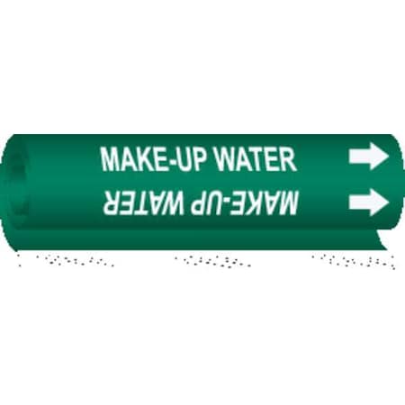Brady Pipe Marker, Make Up Water, 1/2to1-3/8 In 5722-O