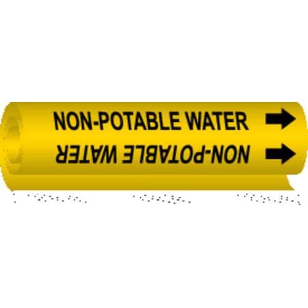 Brady Pipe Mrkr, Non-Potable Water, 1-1/2to2-3/8, 5730-I 5730-I