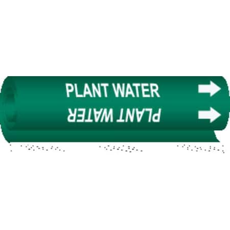 Brady Pipe Marker, Plant Water, 1-1/2to2-3/8 In, 5739-I 5739-I