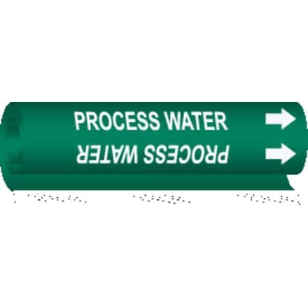 Brady Pipe Mrkr, Process Water, 1-1/2to2-3/8 In, 5747-I 5747-I