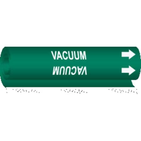 Brady Pipe Marker, Vacuum, Green, 1/2 to 1-3/8 In 5777-O