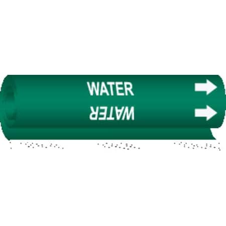 Brady Pipe Marker, Water, Grn, 2-1/2 to 7-7/8 In, 5786-II 5786-II