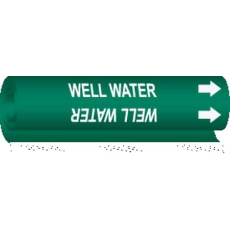 Brady Pipe Markr, Well Water, Gn, 1-1/2to2-3/8 In, 5790-I 5790-I