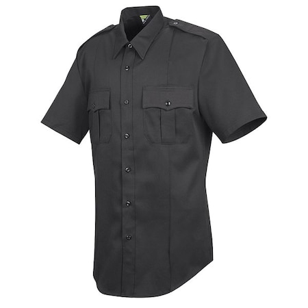 Horace Small Men's Police Shirt, 100% Polyester, Button Front, Zipper, 2 Pocket(s), Black, XL HS1230 SS 175