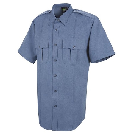 Horace Small Men's Police Shirt, 100% Polyester, Button Front, Zipper, 2 Pocket(s), Blue, XL HS1231 SS 175