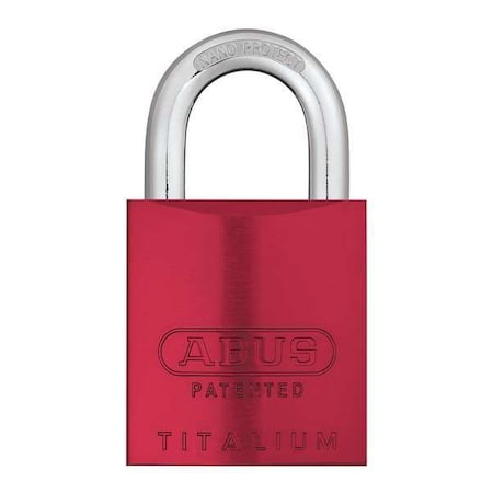 Abus Padlock, Keyed Different, Standard Shackle, Rectangular