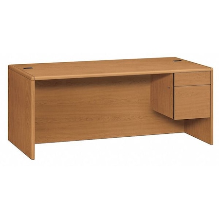 Hon Office Desk, 36 in D X 29 1/2 in H, Harvest, Laminate 72 in W X H10785R.CC