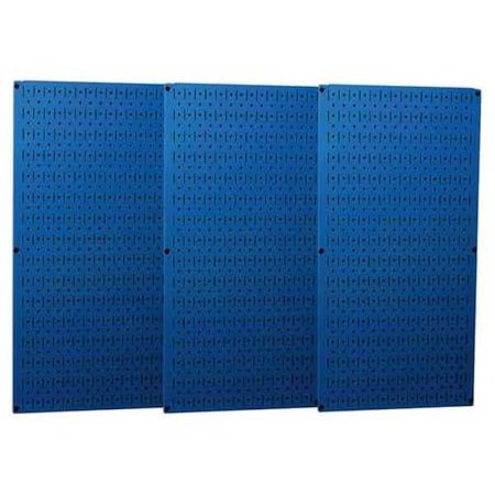 Wall Control Pegboard Panel, Round 1/4 in Holes, 1 in Hole Spacing, 32 in H x 48 in W x 3/4 in D, Blue 35-P-3248BU