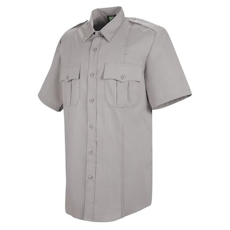 Horace Small Men's Tactical Shirt, 35% Cotton, 65% Polyester, Button Front, 2 Pocket(s), Gray, 18.5 HS1209 SS 185