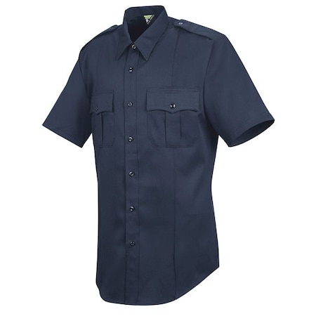 Horace Small Men's Tactical Shirt, 35% Cotton, 65% Polyester, Button Front, 2 Pocket(s), Dark Navy, 18.5 HS1208 SS 185