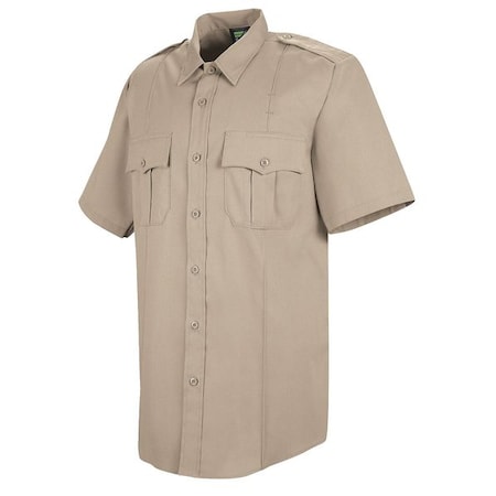 Horace Small Men's Tactical Shirt, 35% Cotton, 65% Polyester, Button Front, 2 Pocket(s), Tan, 20.5 HS1211 SS 205