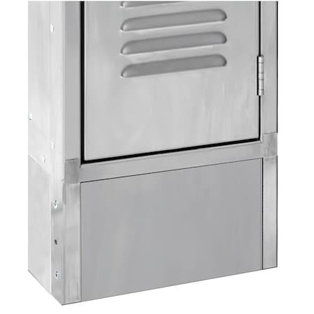 Hallowell Locker Front Base, W 12 In, H 6 In, SS KCFB12SS