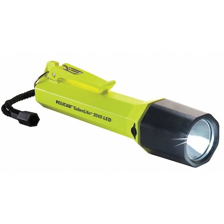 Pelican High Visibility Yellow LED Handheld Flashlight, Alkaline C, 161lm 2010C