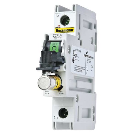 Eaton Bussmann Disconnect Switches, 0 to 30A Amp Range, 240V AC Volt Rating, 1 Poles, Box Lug, Midget Fuse Type CCP2-1-30M