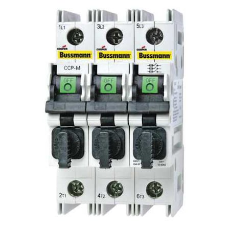 Eaton Bussmann Disconnect Switches, 0 to 30A Amp Range, 240V AC Volt Rating, 3 Poles, Box Lug, Midget Fuse Type CCP2-3-30M