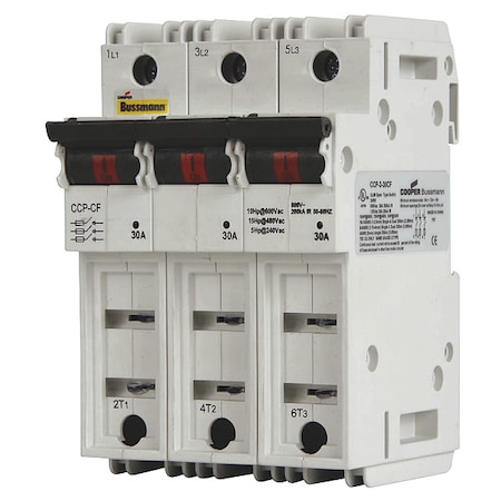 Eaton Bussmann Disconnect Switches, 0 to 30A Amp Range, 600V AC Volt Rating, 3 Poles, Box Lug CCP2-3-30CF