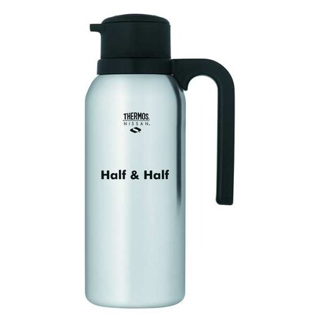 Thermos Creamer Carafe, Half and Half Imprint, 32 oz. Stainless Steel TGB10SCHH6