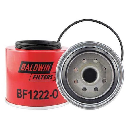 Baldwin Filters Fuel/Water Separator, 4-1/8x4-1/4x4-1/8In BF1222-O