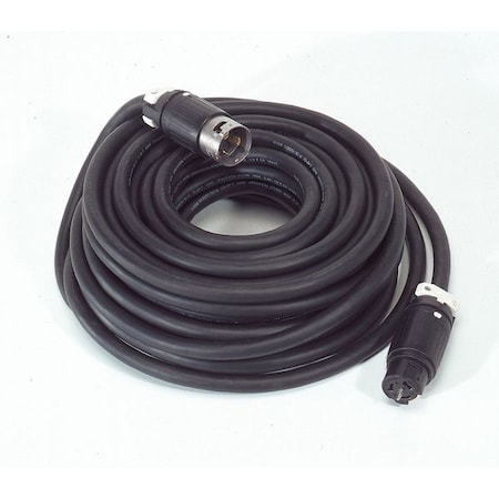 Southwire SOW Extension Cord, 10 AWG, Outdoor, 10/4, 1 Outlets, L14-20R, Black, Rubber, L14-20P, 100 ft 6411