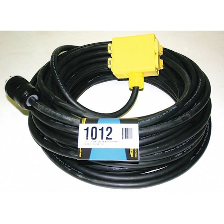 Southwire Extension Cord, 100ft, 12/4, 20A, SOW, Black 1012