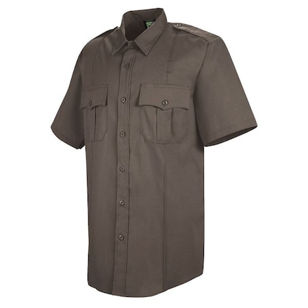 Horace Small Women's Police Shirt, 100% Polyester, Button Front, Zipper, 2 Pocket(s), Brown, M HS1284 SS M