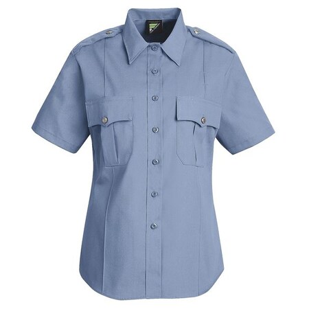 Horace Small Women's Tactical Shirt, 35% Cotton, 65% Polyester, Button Front, 2 Pocket(s), Blue, L HS1268 SS L