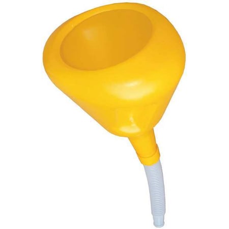 Funnel King Polyethylene, 3 qt, 21-1/2", 1-7/16", Yellow 94320