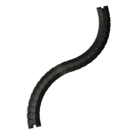 Ultratech Cable Protector, 3/4 in H, 39-1/2 in L, 3 in W, 1 Channel, ABS, Black 1802