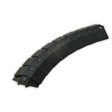 Ultratech Cable Protector Extension, 3/4 in H, 3 in L, 13-1/8 in W, 1 Channel, ABS, Black 1803