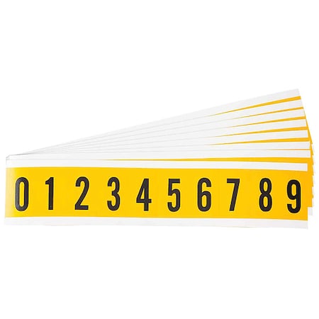 BRADY Numbers Label Kit, 0 Thru 9, PK25 1530-# KIT