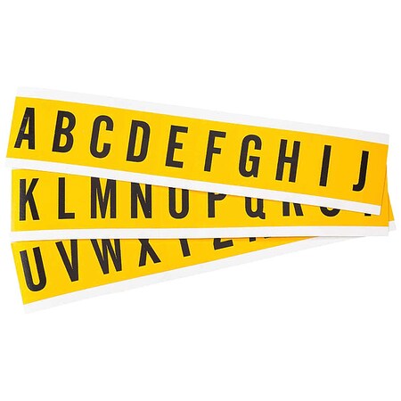 Brady LetterLabelSet, Vinyl, 1-1/2inH, 7/8inW 1530-LTR KIT