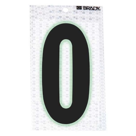 Brady NumberLabel, Vinyl, 2-3/8inH, 1-1/2inW, PK10 3000-0