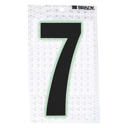 Brady NumberLabel, 2-3/8inH, 1-1/2inW, PK10 3000-7