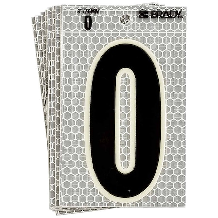 Brady NumberLabel, 6inH, 3inW, PK10 3020-0