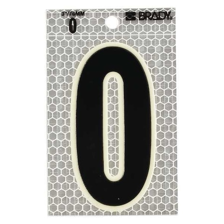 Brady NumberLabel, 3-1/2inH, 2-1/2inW, PK10 3010-0