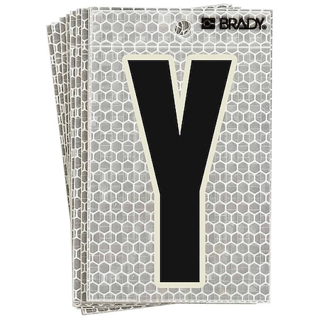 Brady LetterLabel, 6inH, 3inW, PK10 3020-Y