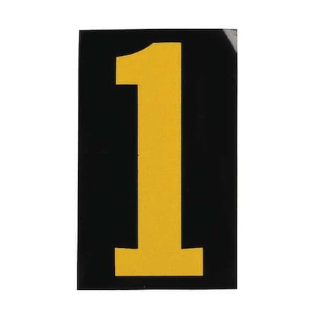 Brady NumberLabel, 2-7/8inH, 1-3/4inW, PK25 5000-1