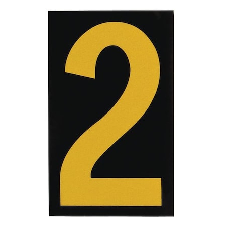 Brady NumberLabel, 2-7/8inH, 1-3/4inW, PK25 5000-2