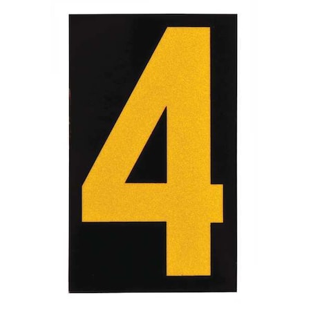 Brady NumberLabel, 2-7/8inH, 1-3/4inW, PK25 5000-4