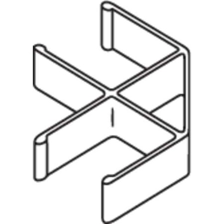 Hon Basyx Straight Panel Connector, Lt Gray, PR HBV-QC90.Q