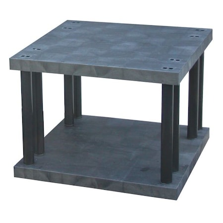 Structural Plastics Freestanding Plastic Shelving, Open Style, 36 in D, 36 in W, 27 in H, 2 Shelves, Black ST3636B