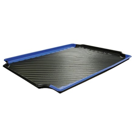 Structural Plastics Containment Tray, Black w/Blue Stripe CTB300124