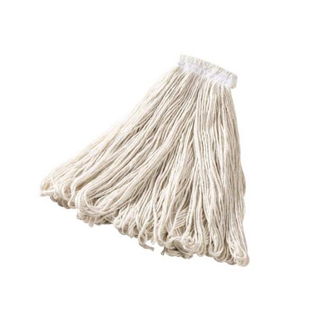 Rubbermaid Commercial Universal String Wet Mop, 20oz Dry Wt, Slide Connect, Loop-End, White, Rayon/Polyester/Acrylic, PK12 FGE43800WH00