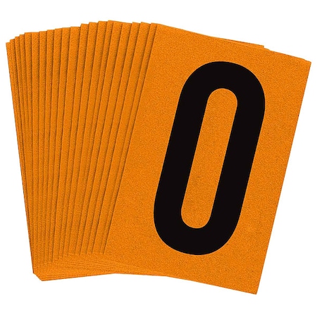 Brady NumberLabel, 1-1/2inH, 1inW, PK25 5910-0