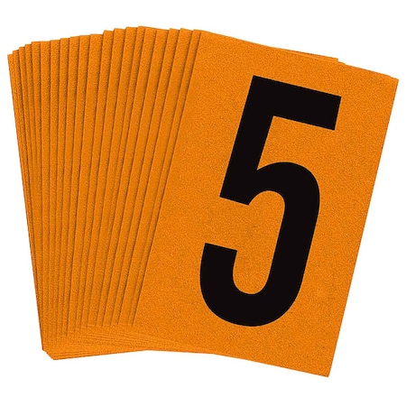 Brady NumberLabel, 1-1/2inH, 1inW, PK25 5910-5