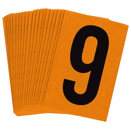 Brady NumberLabel, 1-1/2inH, 1inW, PK25 5910-9