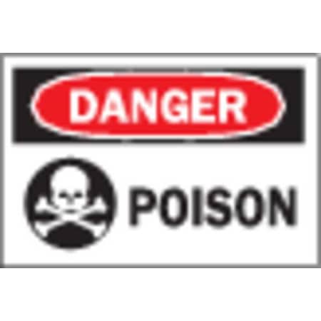 Brady Safety Sign, 10 in H, 14 in W, Plastic, Rectangle, English, 22338 22338
