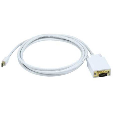 MONOPRICE CPU Cord, Mini Displayport/VGA, 6ft, White 6003