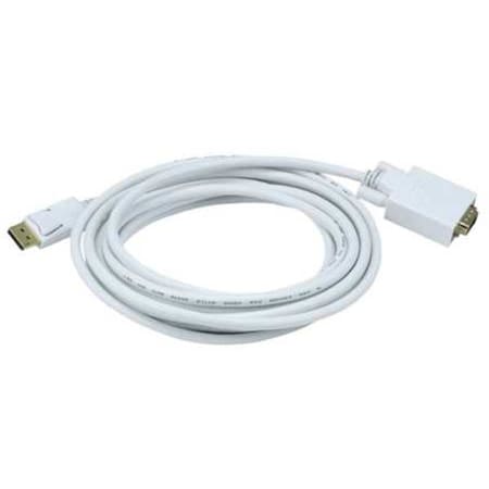 Monoprice CPU Cord, Displayport/VGA, 15ft, White 6021