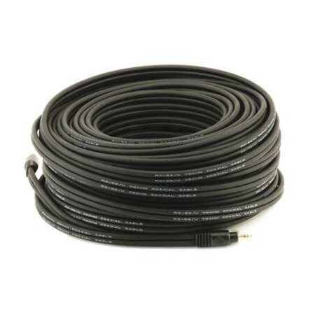 Monoprice A/V Cable, 3.5mm M/M cable, Black, 100ft 5585